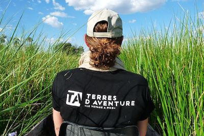 A bord d'une pirogue sur l'Okavango - Botswana