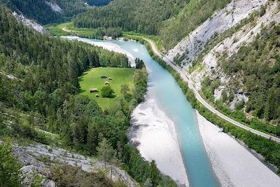 Gorges du Rhin entre Valendas et Bonaduz - Alpes Suisses - Suisse