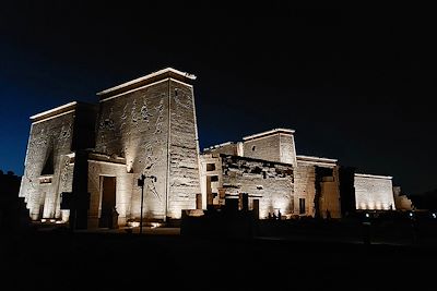 Son et lumière au Temple d'Isis (Philae) - Egypte