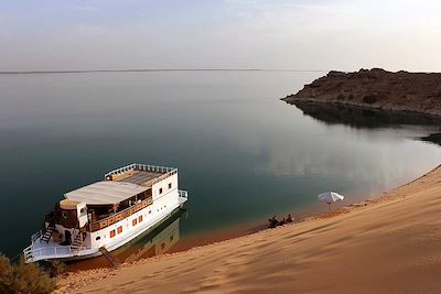 Mouillage du bateau - Lac Nasser - Egypte