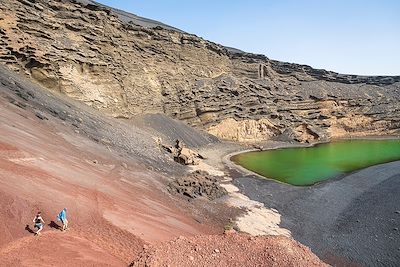 La Lagune Verte ou Charco de los Clicos - Parc Naturel de Los Volcanes - El Golfo - Lanzarote - Iles Canaries - Espagne