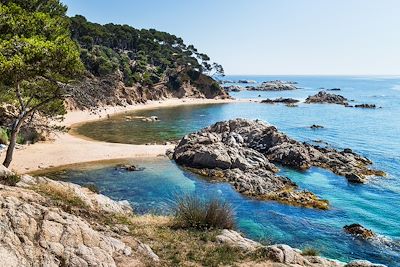 Cala Estreta vers palafrugell, catalogne - Espagne