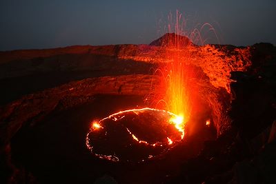 Éruption du volcan Erta Ale - Désert de Danakil - Éthiopie