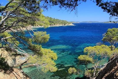 La côte sauvage de la presqu'île de Giens - France