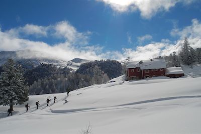 Randonnée sur la route des Escartons dans le massif du Queyras - France