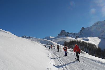 Randonnée ski de fond dans le massif du Queyras - France