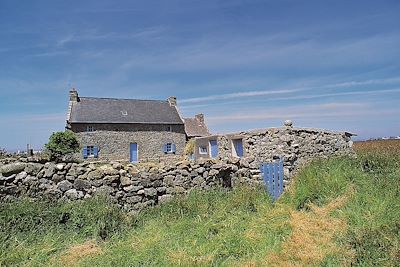 Maison typique sur l'ile d'Ouessant - France