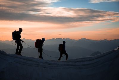 Randonnée glaciaire du côté du Glacier Blanc - Massif des Ecrins - France