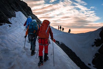 Randonnée glaciaire du côté du Glacier Blanc - Massif des Ecrins - France