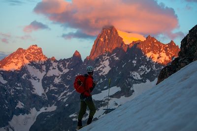 Randonnée glaciaire du côté du Glacier Blanc - Massif des Ecrins - France