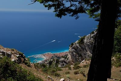 Menton depuis le Col du Berceau - France