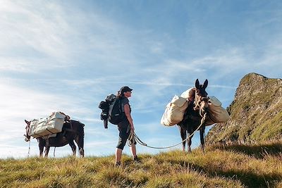 Randonnée muletière dans les Hautes Pyrénées - France