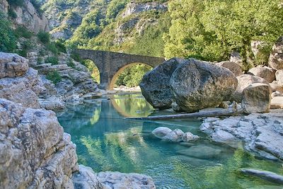 Le pont médiéval de Châteauneuf-de-Chabre - Hautes-Alpes - France