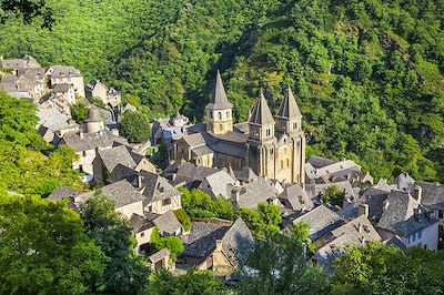 Ville medievale de Conques , Aveyron- France