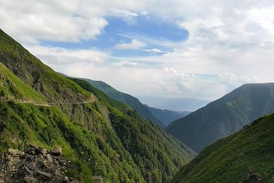 Piste entre Telavi et la Touchétie - Géorgie