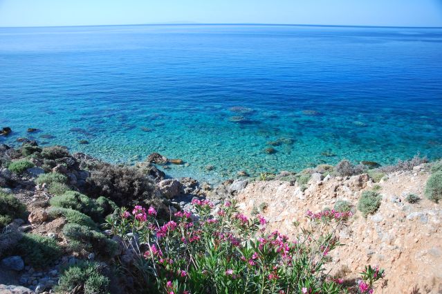 Image Crète, côte sud bleu azur