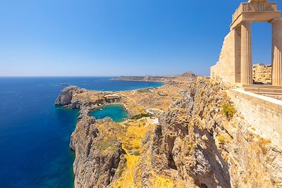 Vue de l’Acropole de Lindos - Rhodes -  Grèce