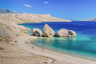 Plage de Beritnica - Ile de Pag - Croatie