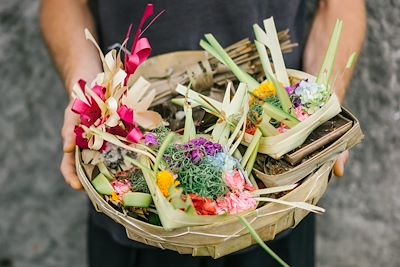 Panier d'offrande à Bali - Indonésie