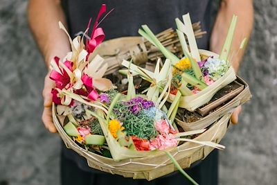 Panier d'offrande à Bali - Indonésie