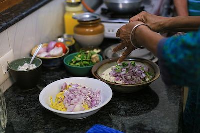 Cours de cuisine chez Shyama - Pondichery - Inde