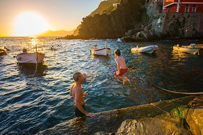 Baignade dans les Cinque Terre - Italie