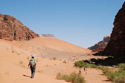 Randonnée dans le désert du Wadi Rum - Jordanie