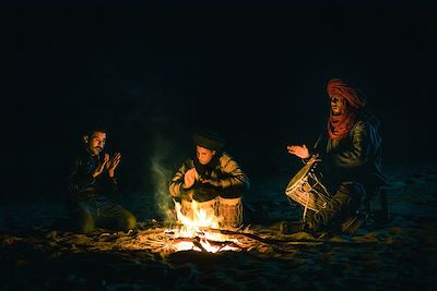 Bivouac dans le désert marocain