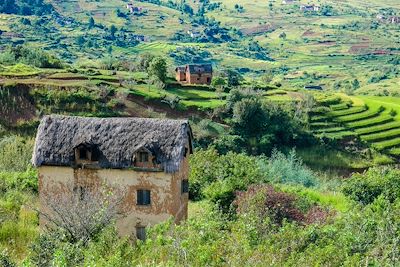 RN7 entre Ambositra et le parc national de Ranomafana - Pays Betsileo - Madagascar