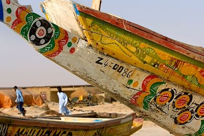 Barque de pêche - Parc national du Banc d'Arguin - Mauritanie