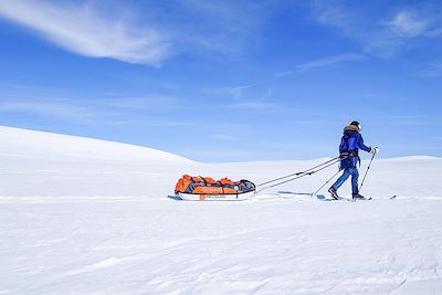 Initiation au ski pulka en Norvège