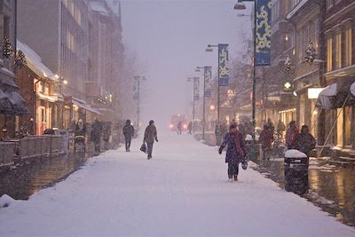 Dans les rues de la ville de Tromso - Norvège