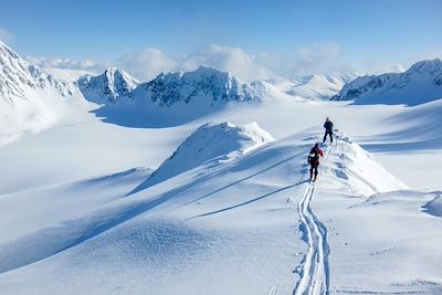 Ski voile dans les Alpes de Lyngen