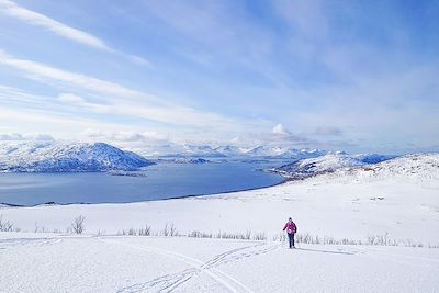 Randonnée en raquettes à Sommaroy - Norvège