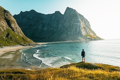 Randonnée  - Plage de Kvalvika - Lofoten - Norvège