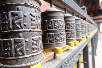 Un moulin à prières - Mahaboudha Temple - Patan - district de Lalitpur - Népal