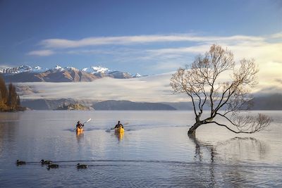 Canoe sur le lac  Wanaka