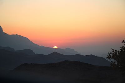 Monts Ajar au coucher du soleil - Oman