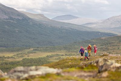 Randonnée en famille en Laponie suédoise - Suède 