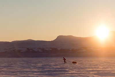 Ski de randonnée avec pulka 