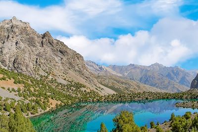 Vue panoramique du lac Alaudin -  Tadjikistan