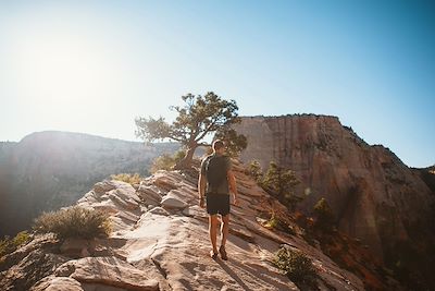 randonneur dans le Zion National Park