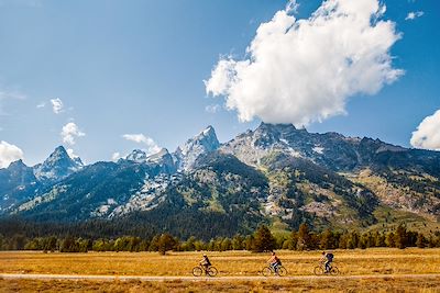 Cyclistes dans le Grand Teton National Park