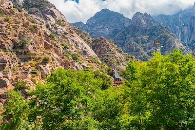 Téléphérique dans le parc national de Mt San Jancinto - États-Unis 